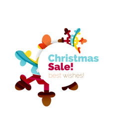 Christmas and New Year sale banner