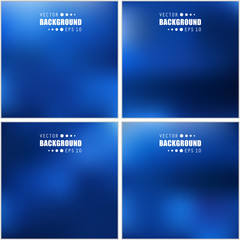 Abstract Creative concept vector multicolored blurred background set. For Web and Mobile Applications, art illustration template design, business infographic and social media, modern decoration