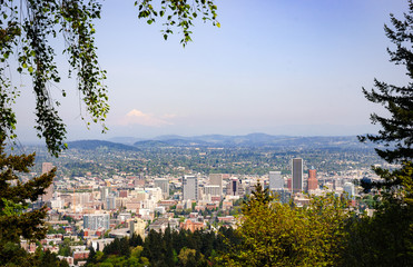 Portland Skyline and Mount Hood