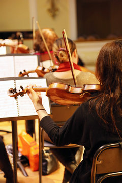 Rehearsal Symphony orchestra
