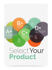 Business cover brochure design with select option diagram
