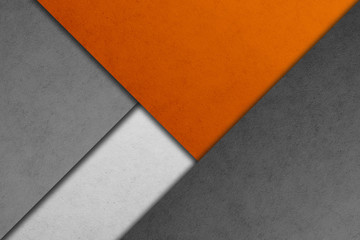 Material design wallpaper. Real paper texture. Gray shades and orange