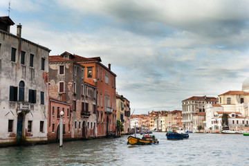 Traffic in Venice, Italy.