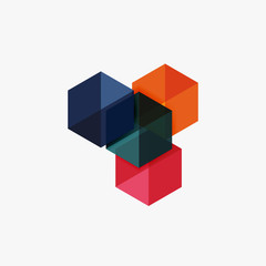 Obraz premium Blank geometric abstract business templates, hexagon layouts