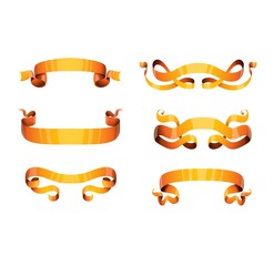 Golden ribbon vector illustration