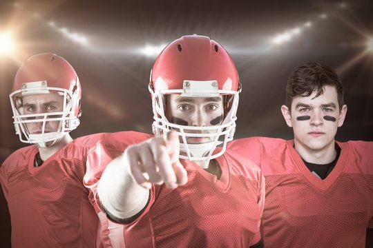 Composite image of american football team 3D