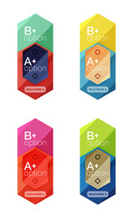 Set of vector abstract infographics content boxes
