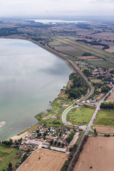 aerial view of the lake near Otmuchow town