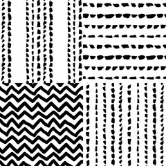 Decorative seamless pattern with handdrawn shapes