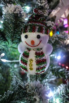 Christmas decorations on light background