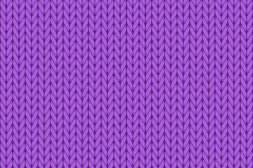 Knit woven yarn fabric seamless pattern. Purple wool seamless background. vector grpahic illustration tecture. Winter clothes.	