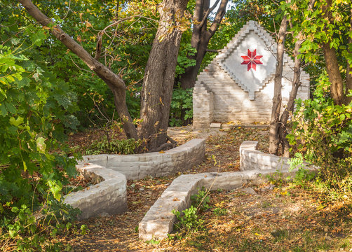 Neopagan temple dedicated Yarilo on Castle (Khorevytsya, Kyseliv