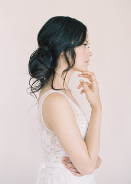Portrait of bride in bridal wear