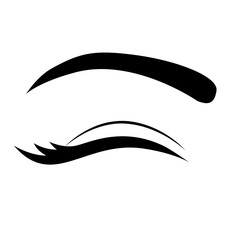 Female eye cartoon icon. View look vision and optical theme. Isolated design. Vector illustration