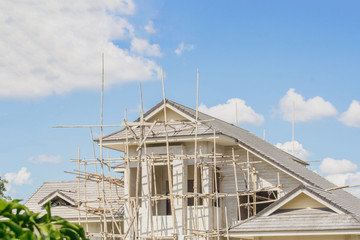 Concrete houses under construction
