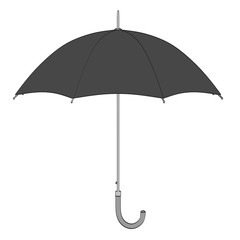 2d cartoon illustration of umbrella