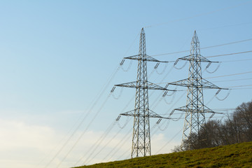 Strom vom Strommast für Stadt und Haushalt Gewerbe 