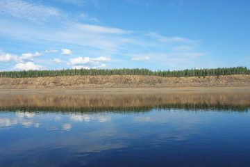 The river Yenisei in Russian Syberia