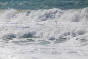 Sea waves in the beach.Beautiful seascape