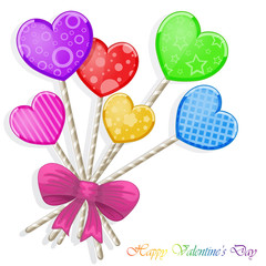 Valentine's day background with funny hearts