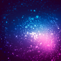 Abstract background with blurred glitter color bokeh lights