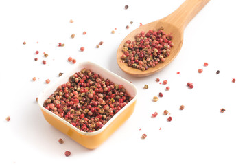 Brazilian Pink Pepper into a bowl