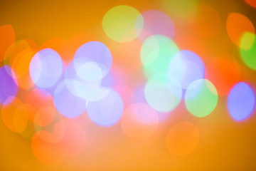 Colorful beautiful blurred bokeh background with copy space.