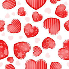 Valentine's day background with funny hearts