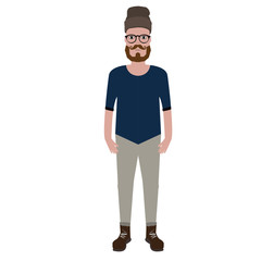 Isolated hipster