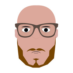 Isolated hipster portrait