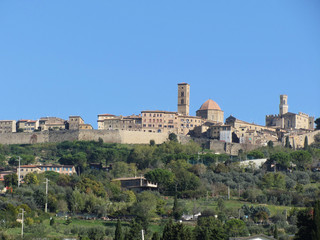 Fototapeta na wymiar Panorama of Volterra village, province of Pisa . Tuscany, Italy