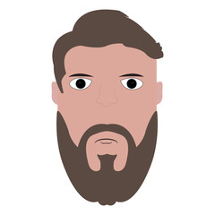 Isolated hipster portrait