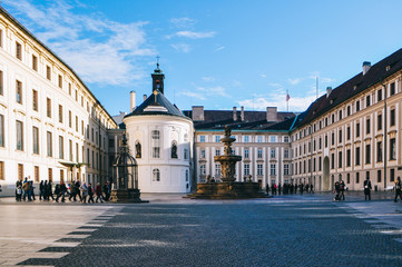 Front view of square in Prague