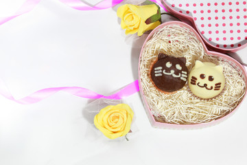 Valentine, Chocolate, Handmade, Cats, Couple