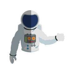Astronaut cartoon icon. Spaceman cosmonaut pilot space and science theme. Isolated design. Vector illustration