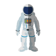 Astronaut cartoon icon. Spaceman cosmonaut pilot space and science theme. Isolated design. Vector illustration
