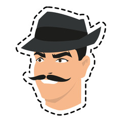 Man cartoon icon. Male avatar person people and human theme. Isolated design. Vector illustration