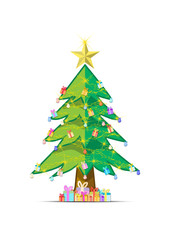 vector background tree Christmas xmas