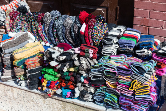 Nepalese handmade knitted hats and mittens