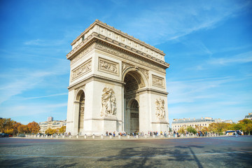 Fototapeta na wymiar The Arc de Triomphe de l'Etoile in Paris, France