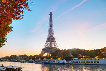 Cityscape with the Eiffel tower