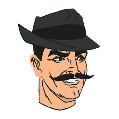 Man cartoon icon. Male avatar person people and human theme. Isolated design. Vector illustration