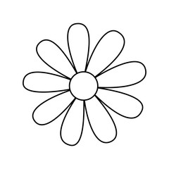 cute flower isolated icon vector illustration design