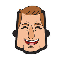 Astronaut face cartoon icon. Spaceman cosmonaut pilot space and science theme. Isolated design. Vector illustration