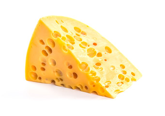 piece of cheese isolated