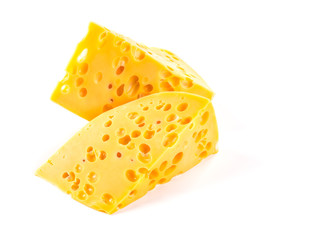 piece of cheese isolated