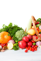Obraz na płótnie Canvas Collection vegetables and fruits