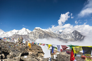 Tibetan Buddhist prayer flags in Nepal