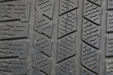 Background with the image of tire protector