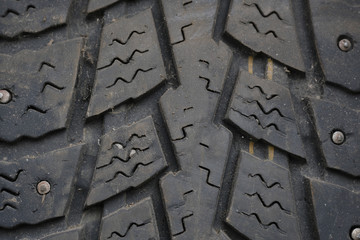 Background with the image of tire protector